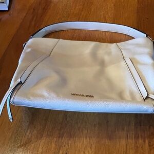 Michael Kors White Leather Shoulder Bag